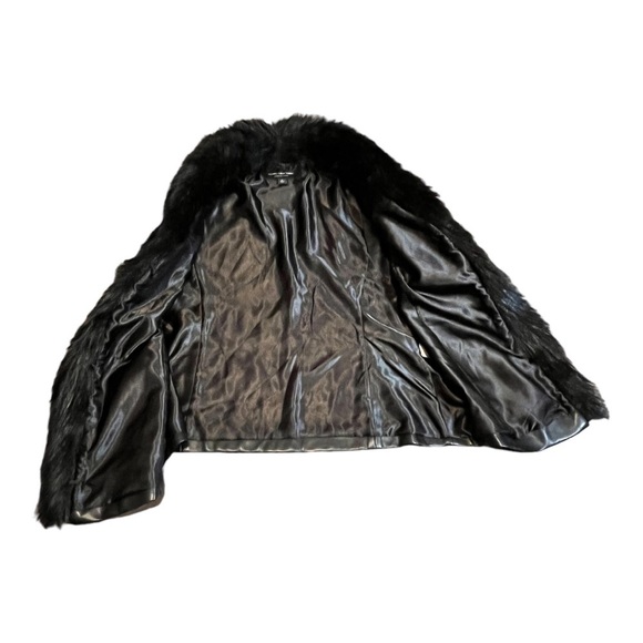 Women’s Marc New York Andrew Marc Faux Leather Faux Fur Collar Vest Size… - Picture 3 of 4